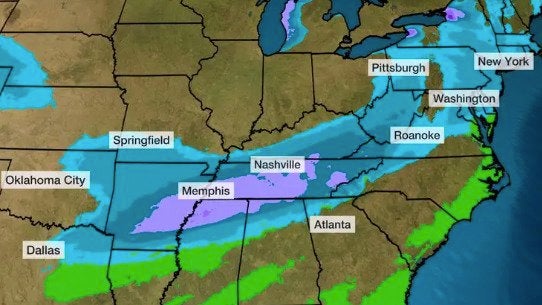 Winter Storm Heather Could Bring Ice And Snow To South