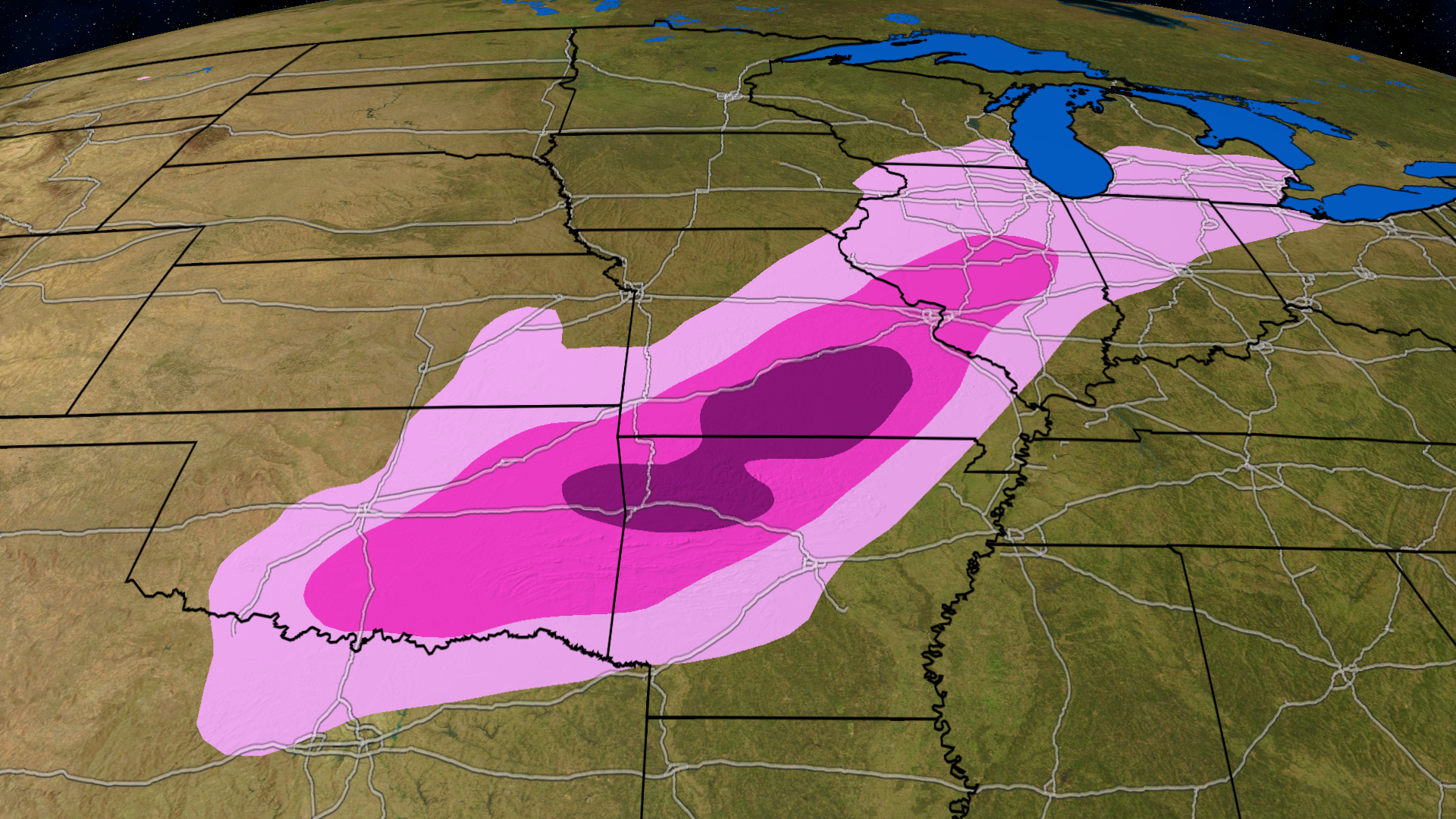 Ice Threat Over Large Area To Start Week