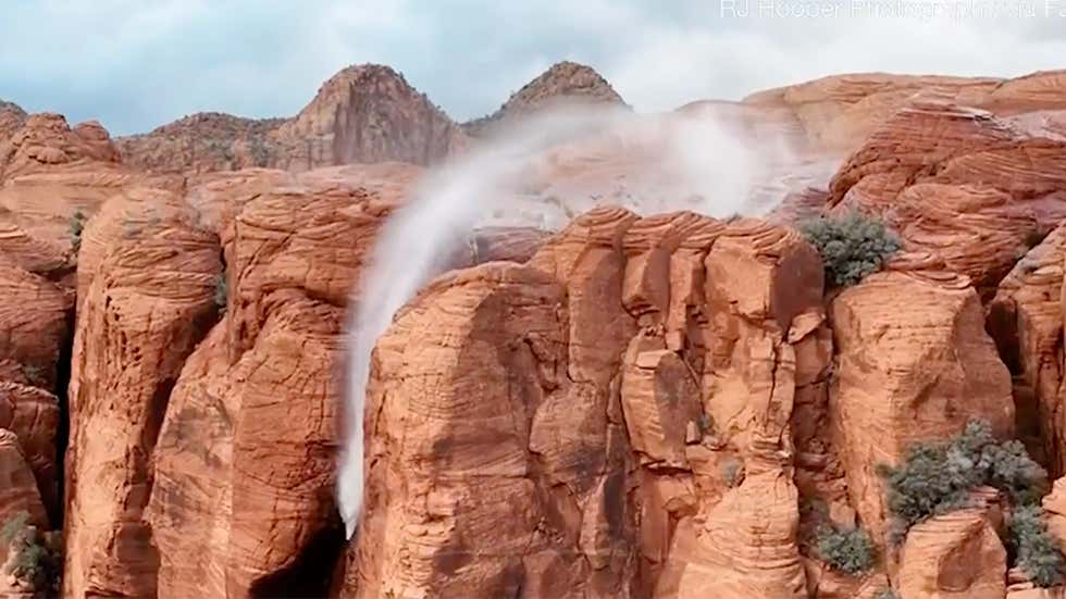 Drone Captures ‘Reverse Waterfall’ - Videos from The Weather Channel