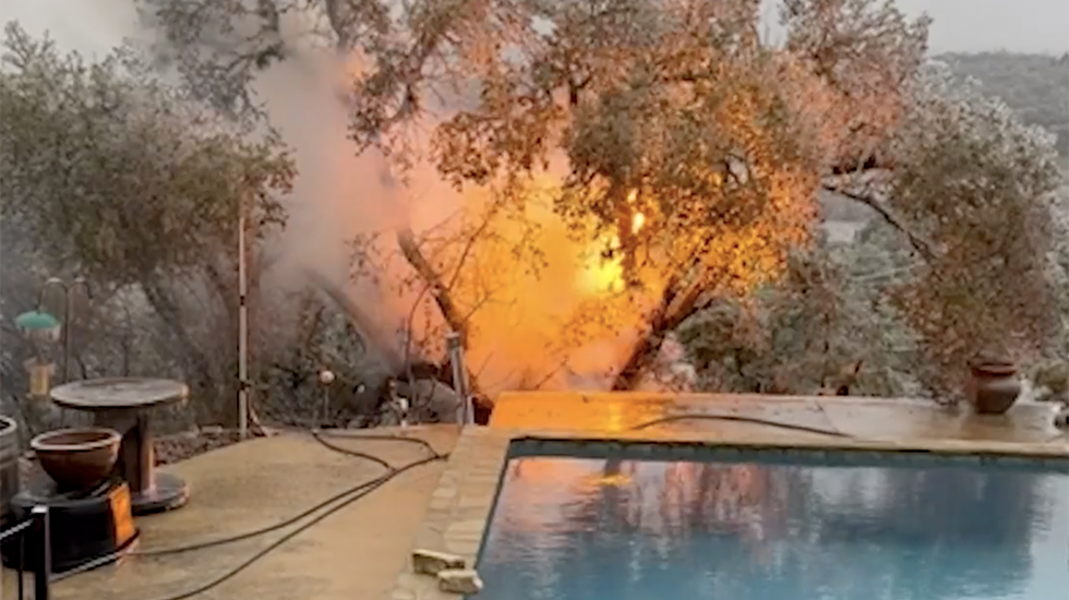 Fire Ignited By Iced-Over Power Lines In Texas