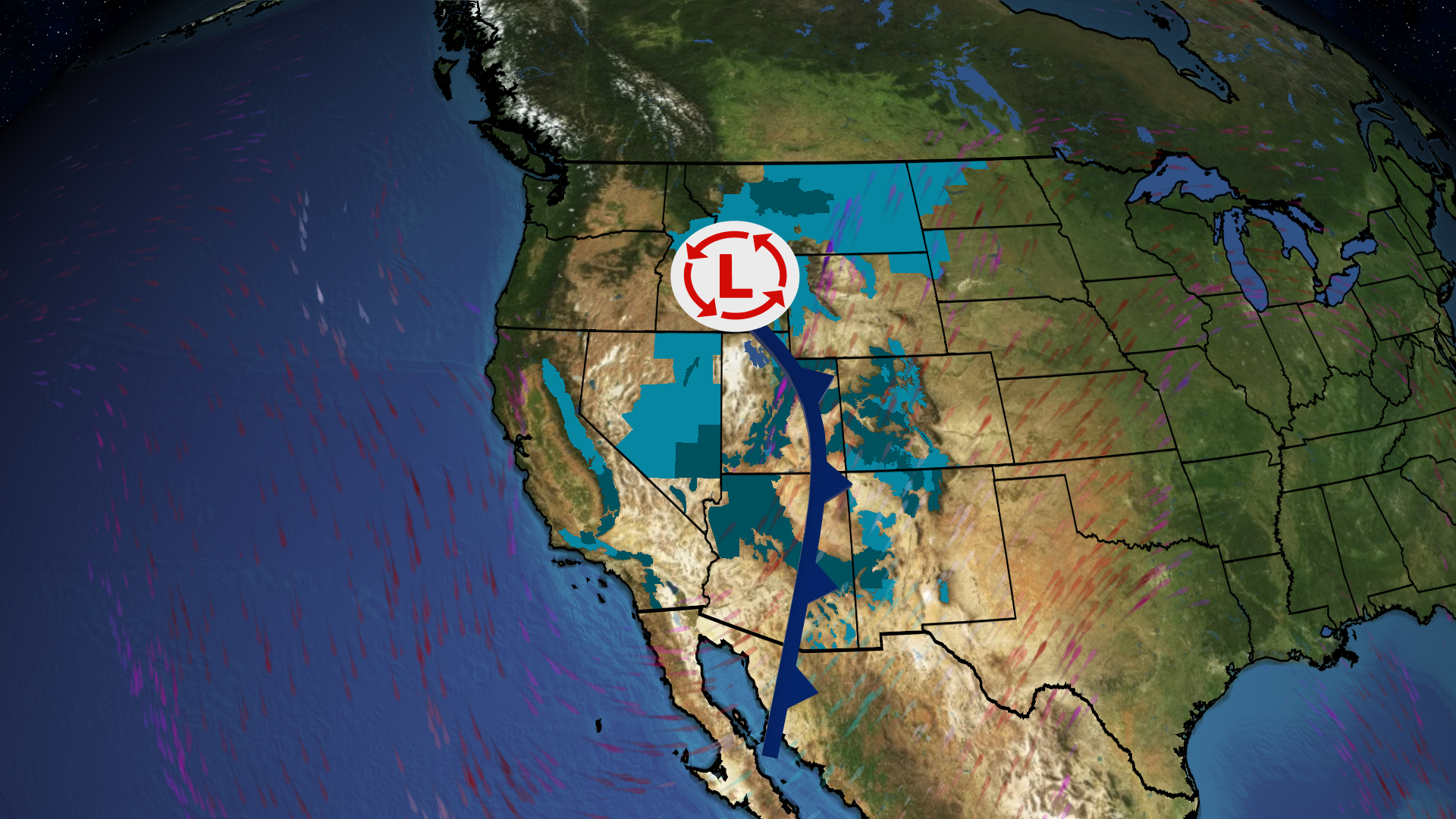 Winter Storm Sweeping Through The West