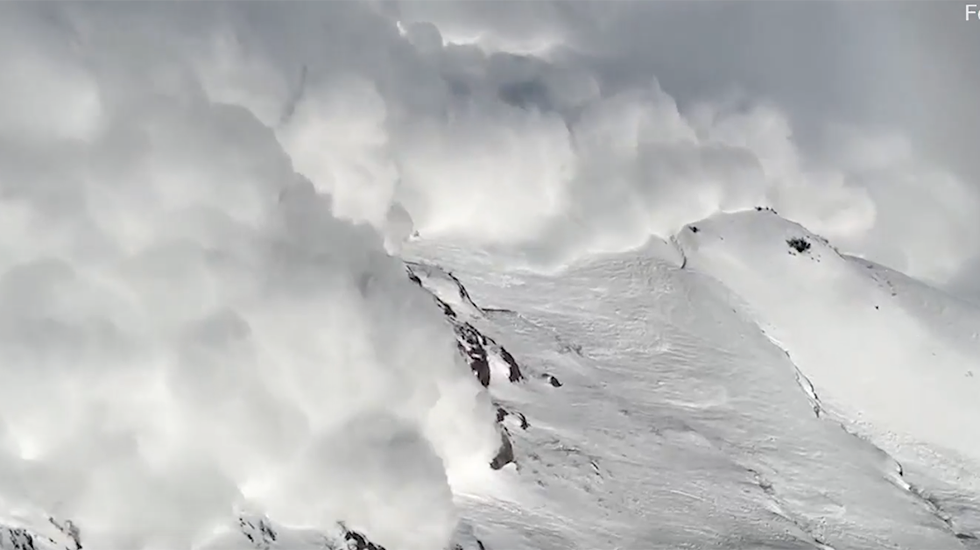 Watch Wall Of Snow Race Down Mountainside