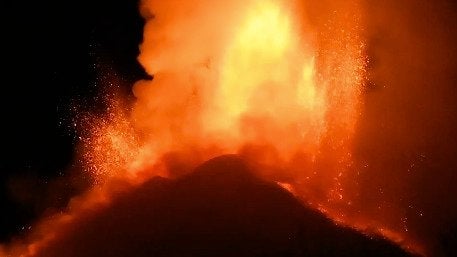 Mount Etna's Most Spectacular Eruption in Decades Videos from The