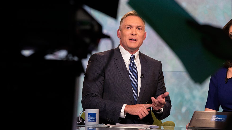 Sam Champion Leads Winter Storm Leon Coverage on The Weather Channel