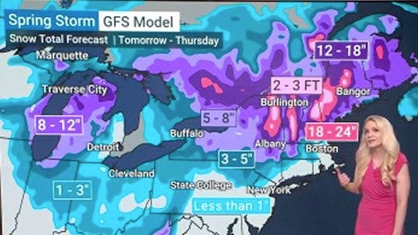 April Snow Showers Possible For Northeast