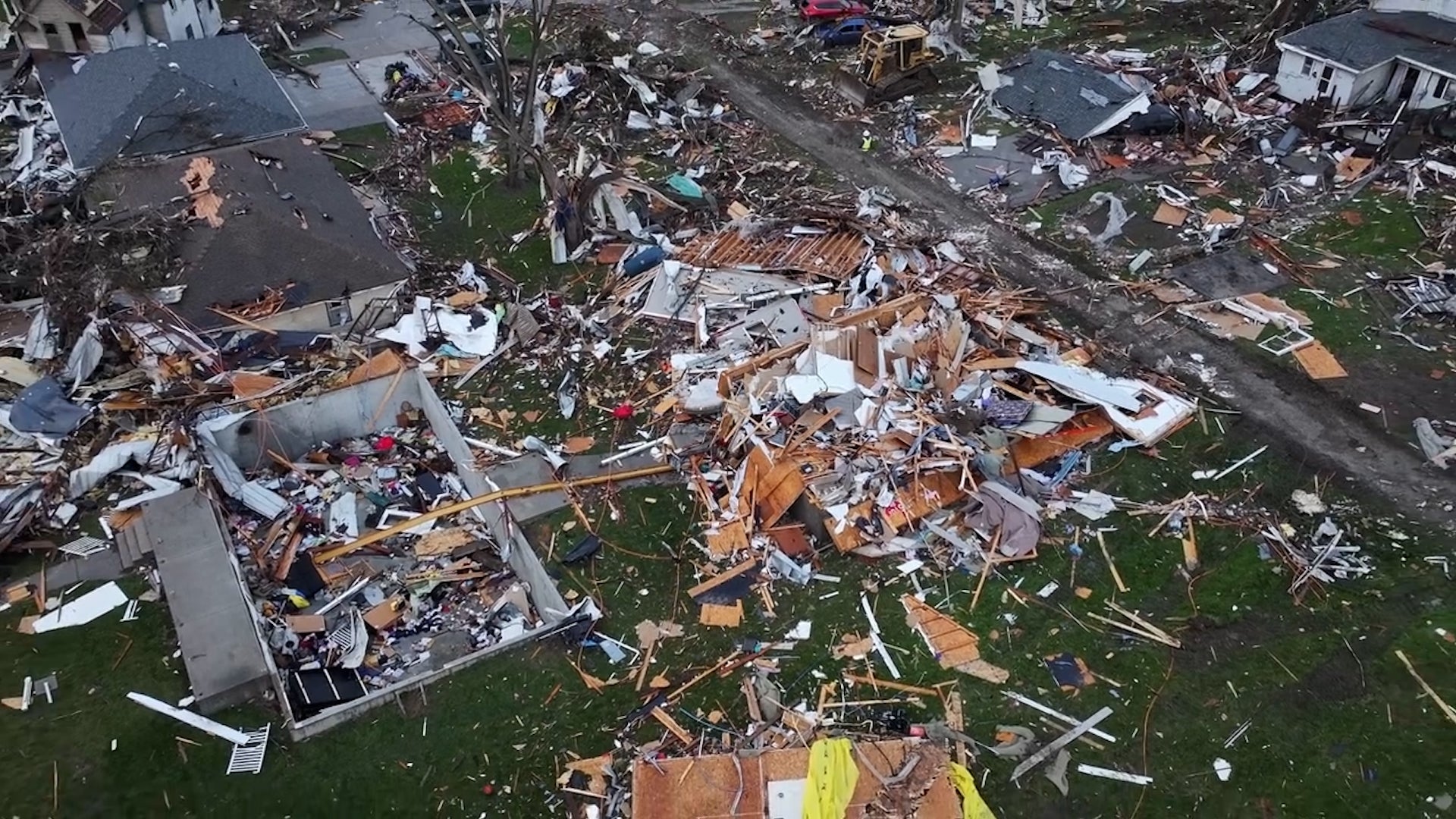 Drone Shows Iowa Town Split Apart By Tornado Videos from The Weather