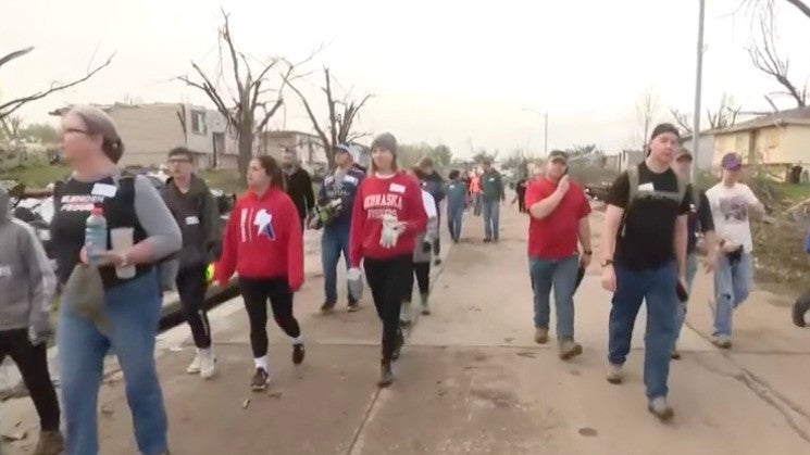 Army Of Volunteers Arrive To Help Tornado Victims