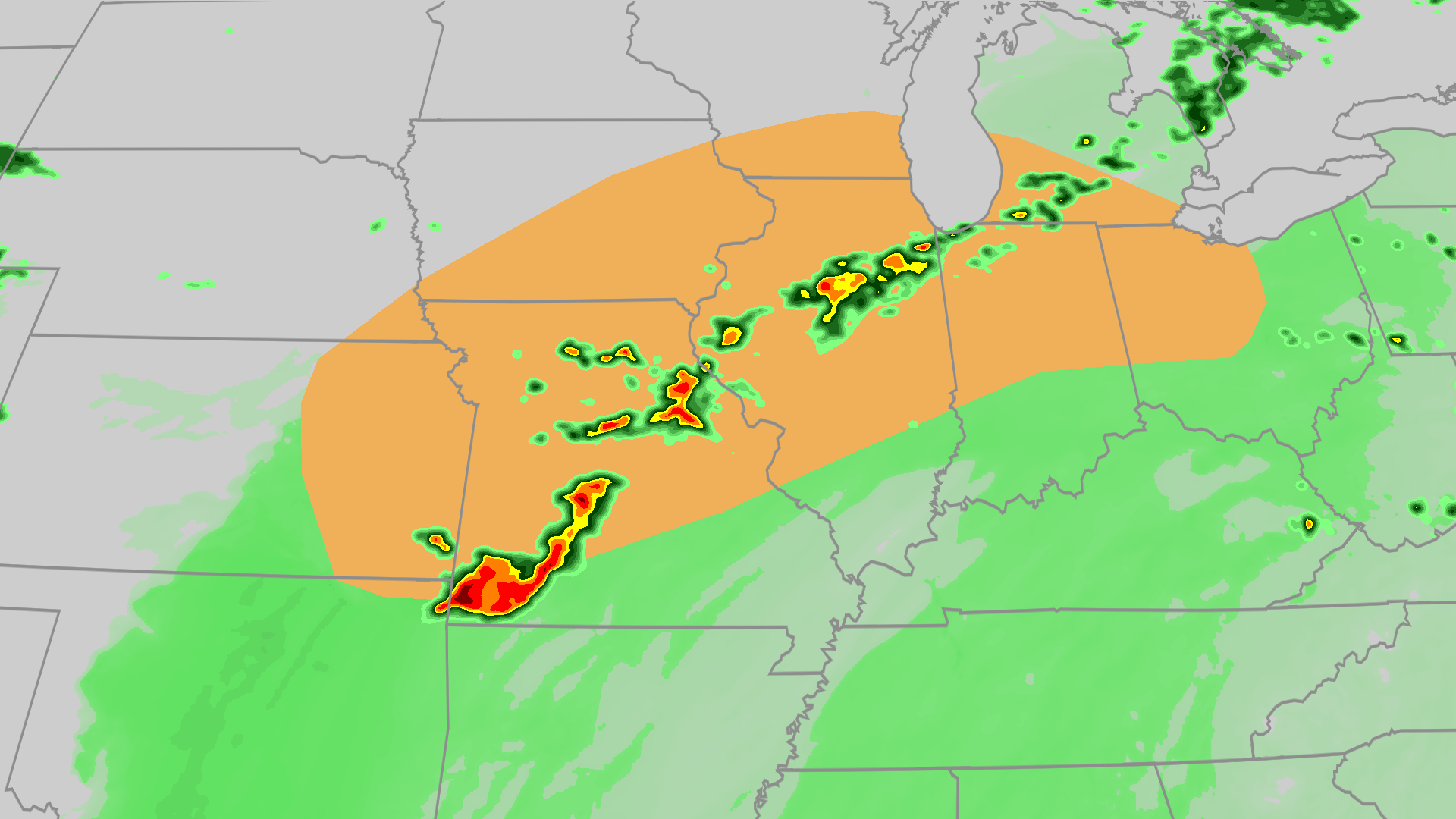 Rain, Damaging Wind, Hail To Start The Week In Midwest 