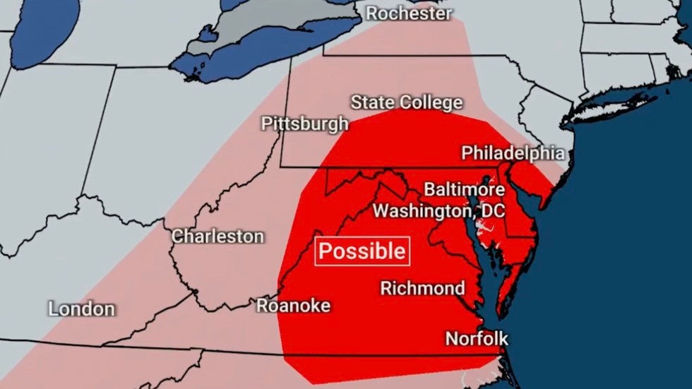 Severe Threat Shifts To East Coast Monday