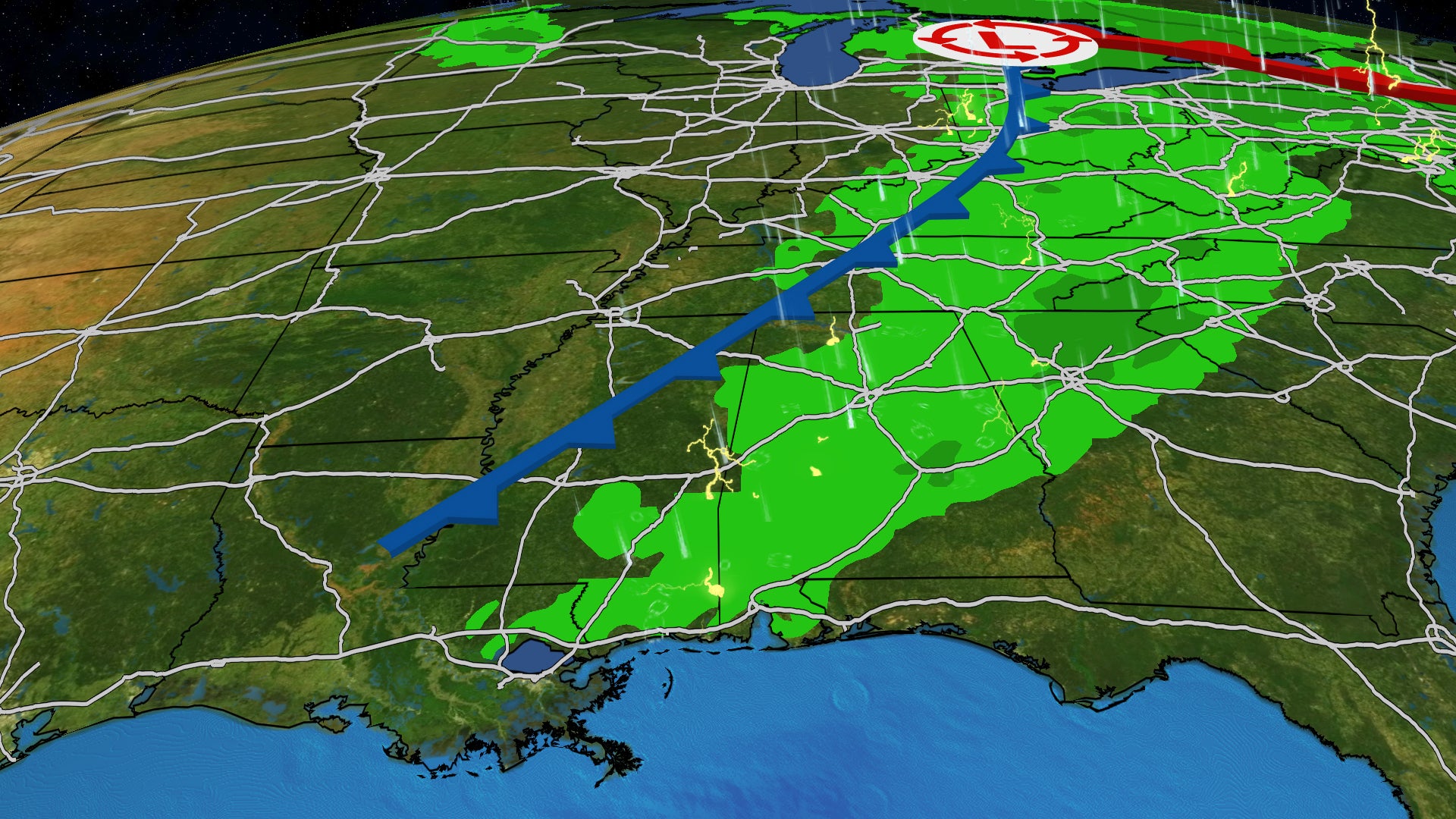 Severe Storms Threaten South On Memorial Day