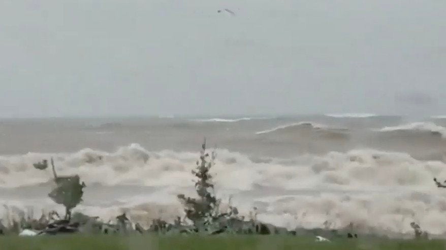 Big Waves From Lake Erie Trigger State of Emergency Videos from The