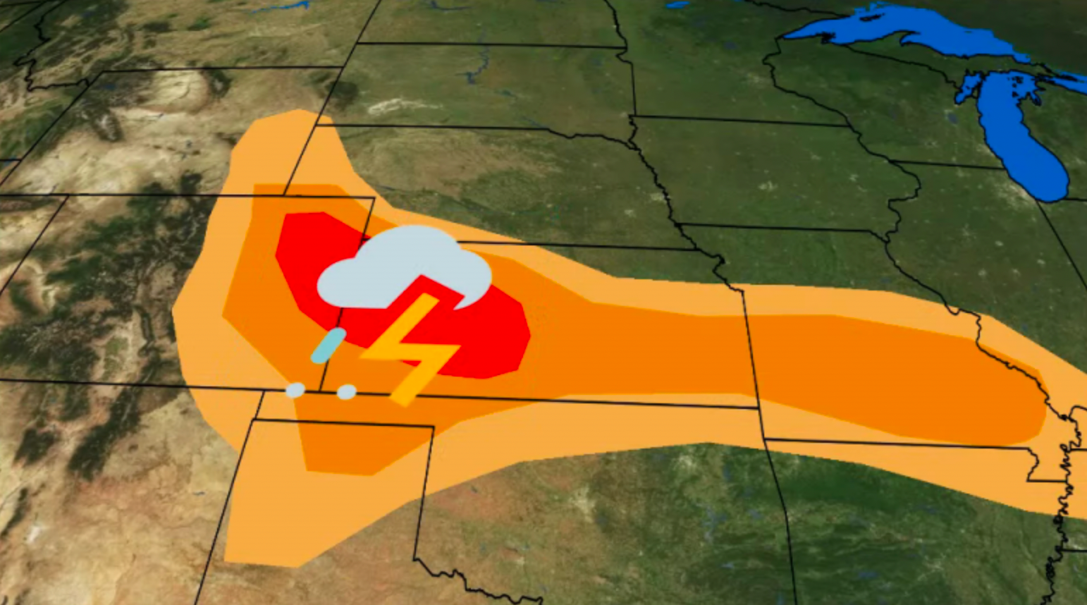 Damaging Winds, Hail Threat In The Plains Into The Overnight