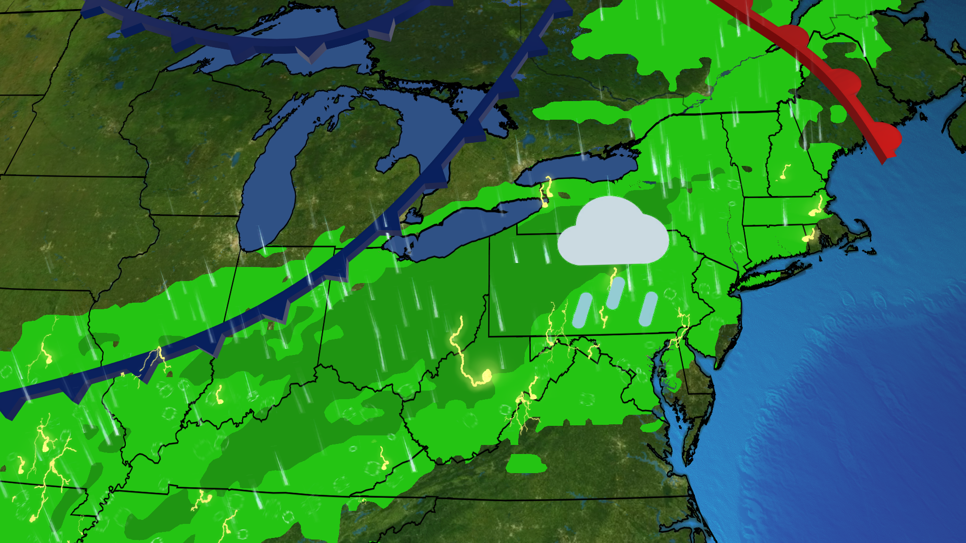 Two Rounds Of Storms To Target Northeast This Week