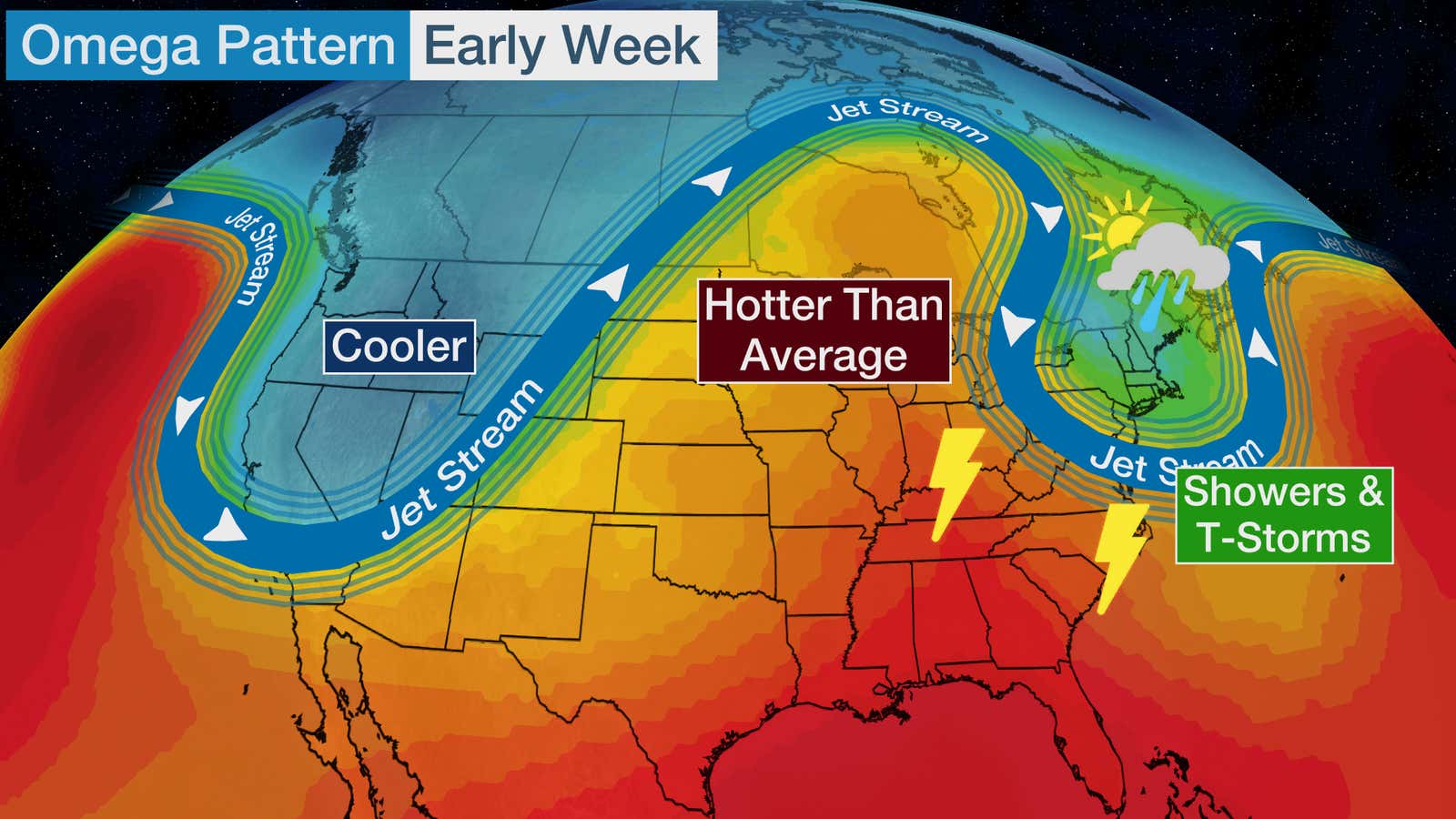 Omega Block Pattern Weather Omega Block Weather Pattern Cools Off West, Heats Up Midwest and Brings ...