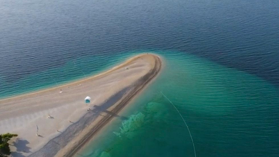 Beach Changes Shapes Based On Weather