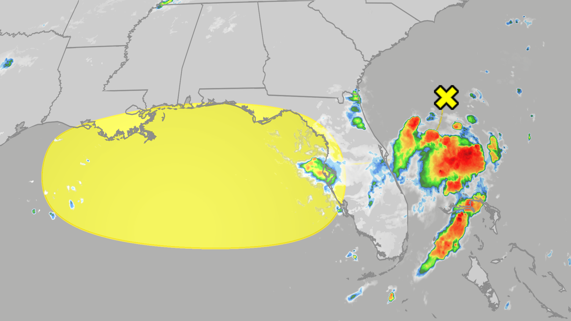 Tropical Storm Dexter development area
