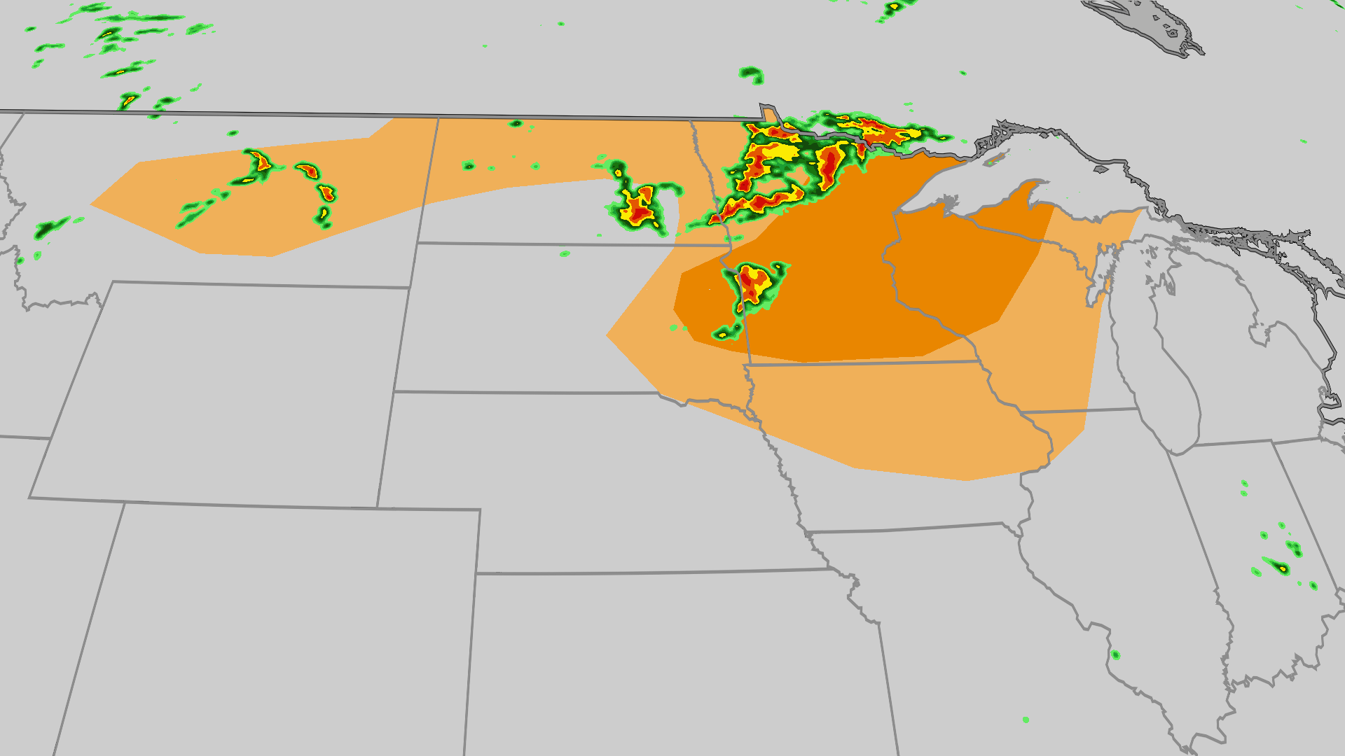 Tornadoes, Large Hail Threaten Midwest, Northern Plains