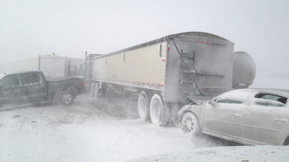 Blizzard Conditions Blamed for 20 Vehicle Pile-Up Near Sioux Falls, S.D.