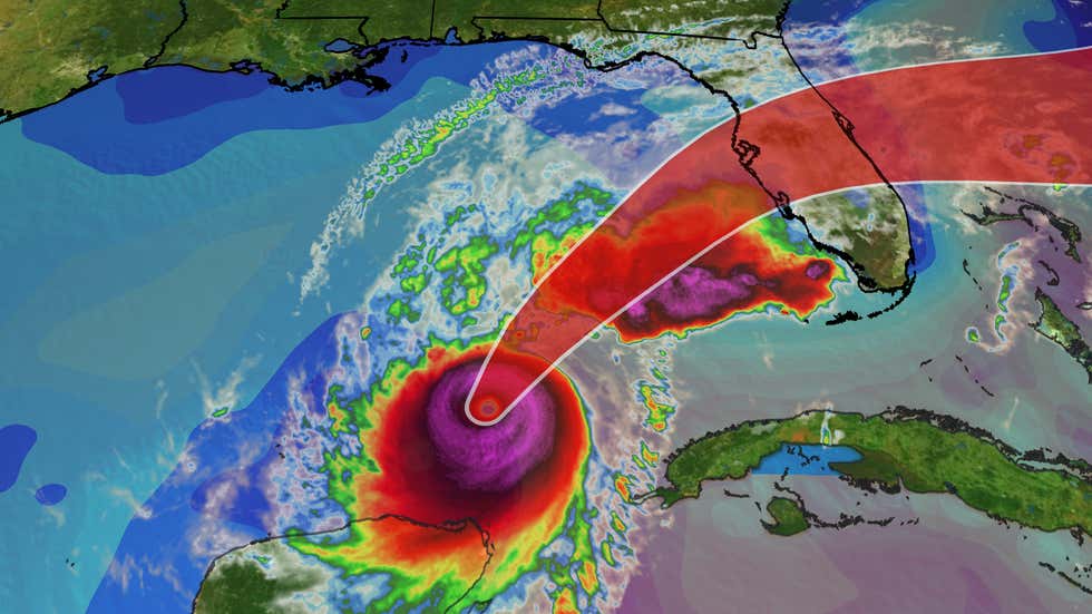 Major Hurricane Milton Advances Toward Florida Videos From The Major hurricane milton advances toward florida videos from the