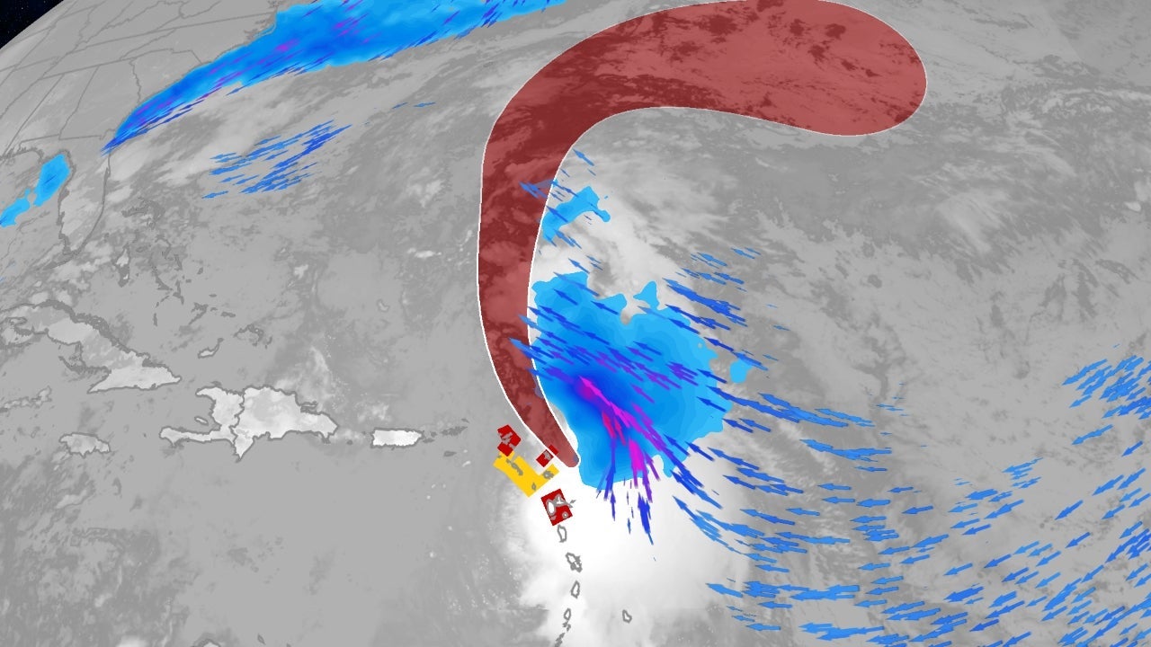 Tropical Storm Jerry Forecast To Brush Leeward Islands Tonight, Could Become A Hurricane Friday; Karen Forms In The North Atlantic