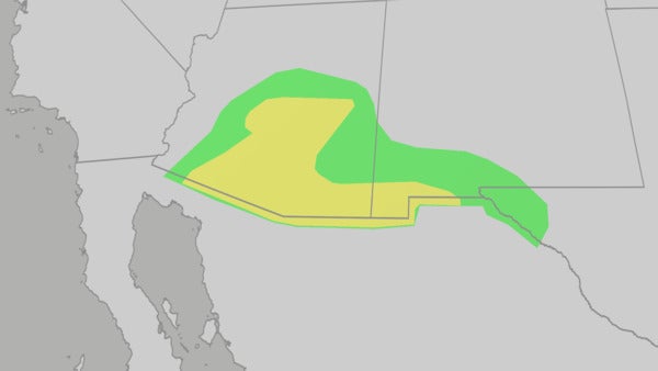 Remnants of Raymond Soaking Southwest Into Monday