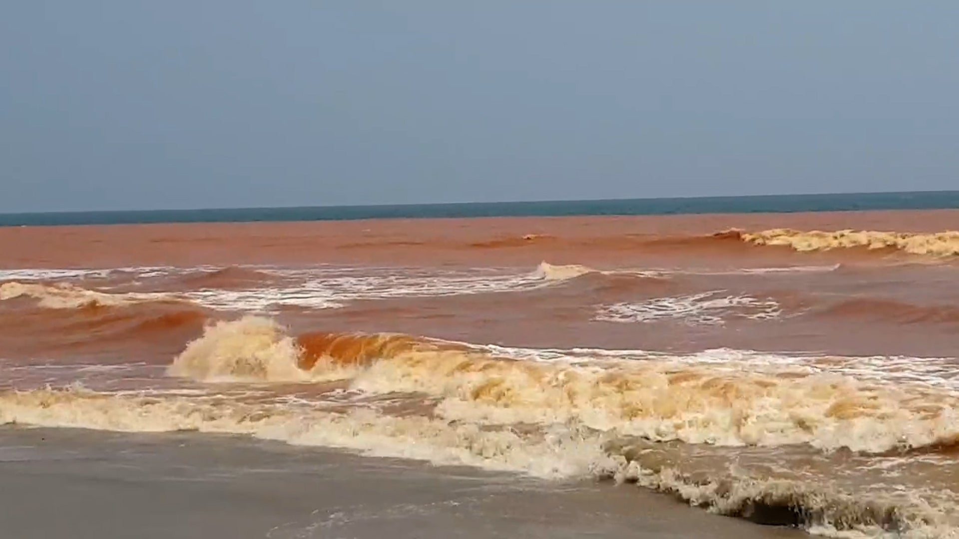 Beachgoers Report Indian Bay Turns Red, Here&rsquo;s Why
