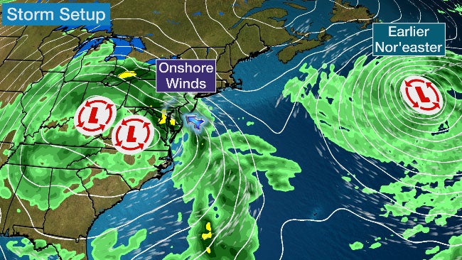 coastal tidal flooding mid-atlantic