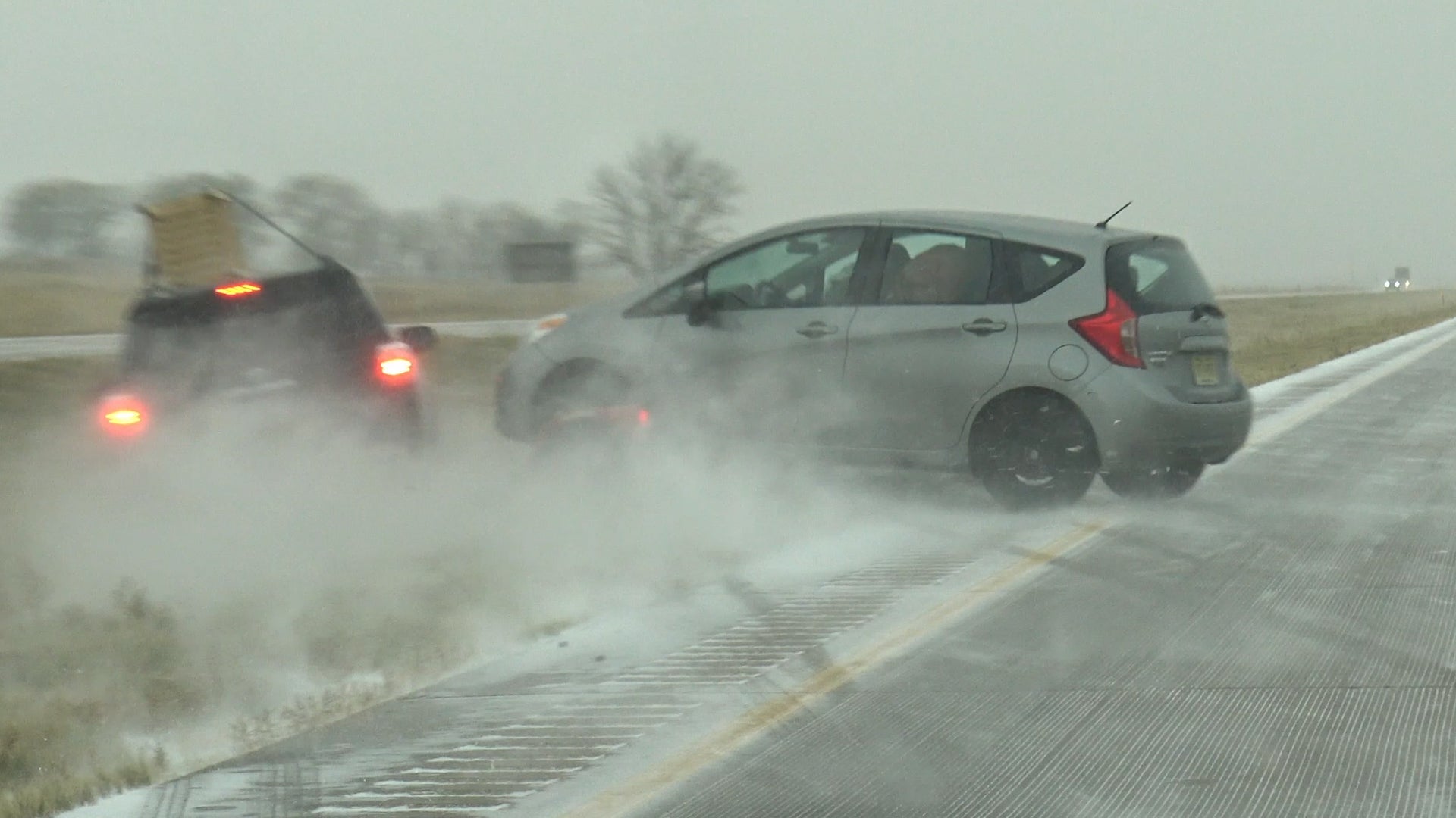 Slippery Roads Too Much For This Driver In Nebraska