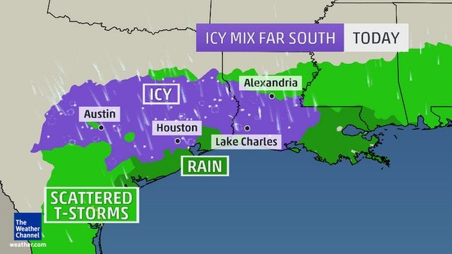 Houston, Austin Hit with Ice; Freezing Rain Creates Treacherous Morning Commutes
