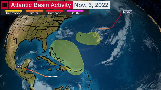 November Atlantic hurricane season 2022