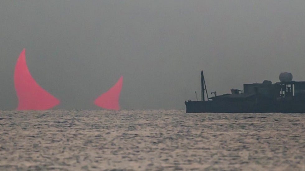 'Devil Horns' Rise from the Horizon During Eclipse The Weather Channel