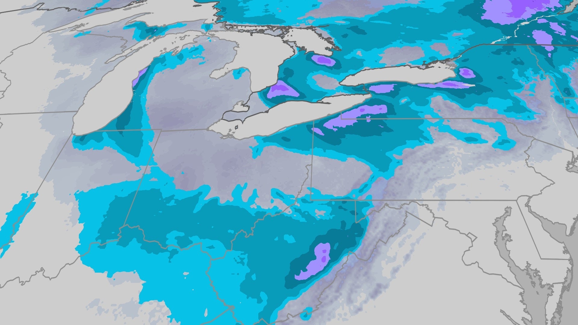 Lake-Effect Snow Pounding The Great Lakes