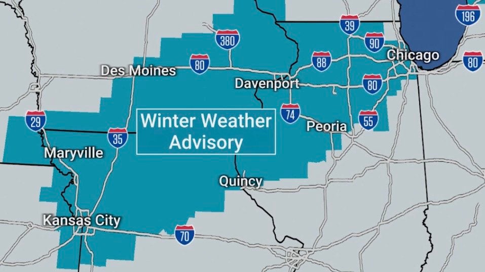 Winter Storm Moving Over Over Midwest
