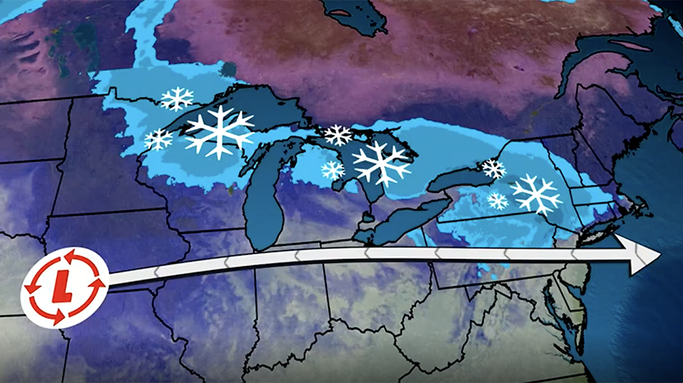 Swath Of Snow From Midwest to Northeast