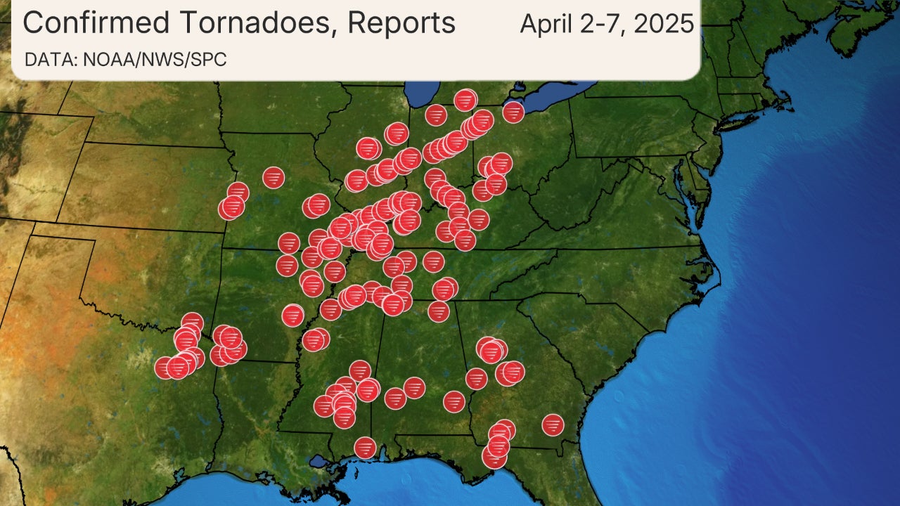 Early April Tornado Outbreak Spawned EF3s in Five States: 150 Twisters Confirmed In South, Midwest