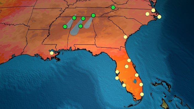 These Southern Cities Have Had Their Warmest or Wettest Year So Far