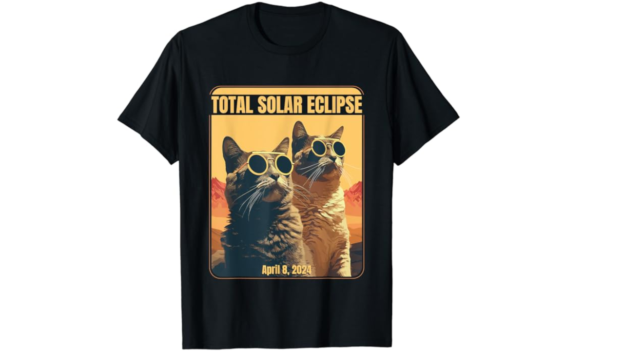 2024 Total Solar Eclipse Cats T-Shirt