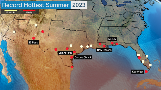 hottest summer US cities 2023 South
