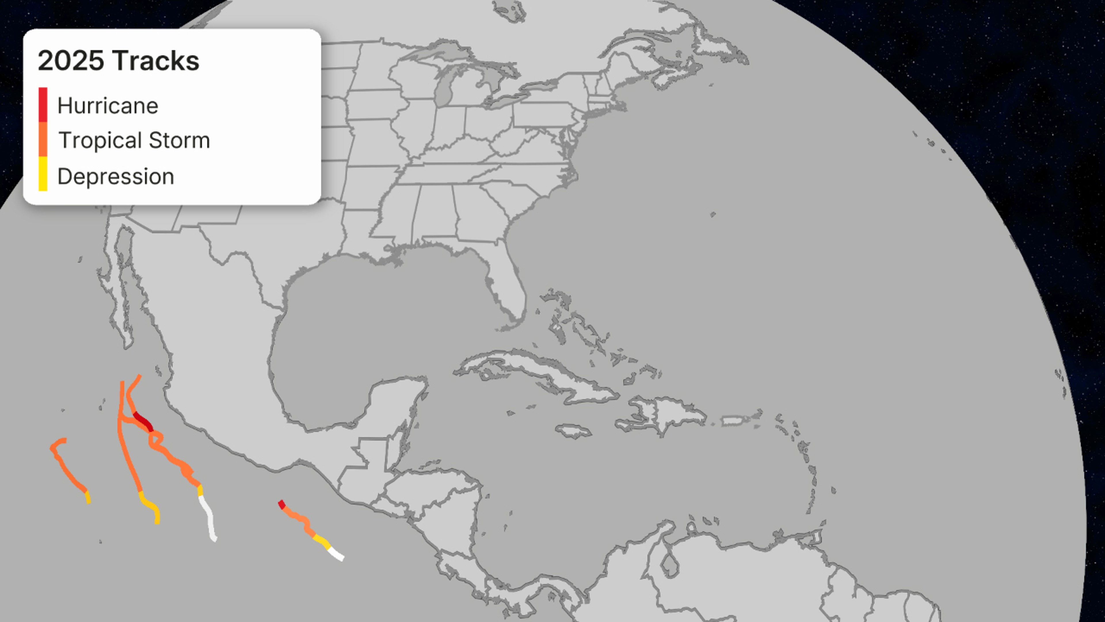 2025 hurricane season tracks to date June 18