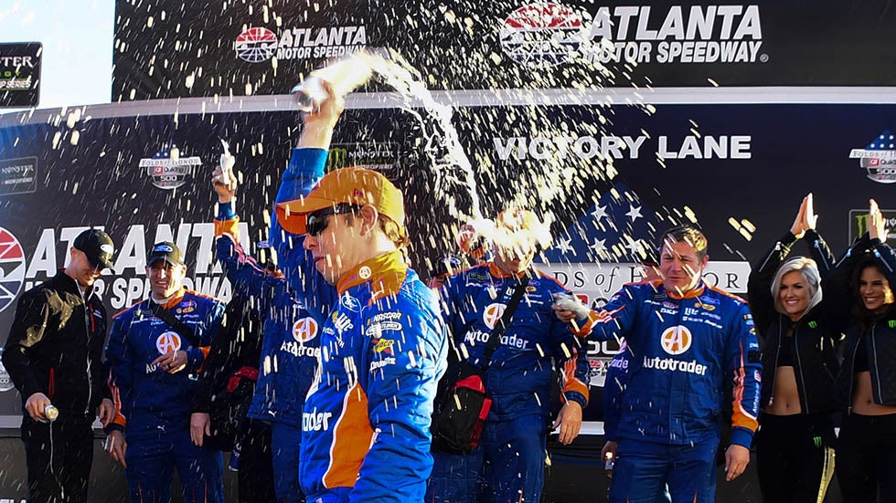 Brad Keselowski Shakes Off Flu to Win at Atlanta Motor Speedway
