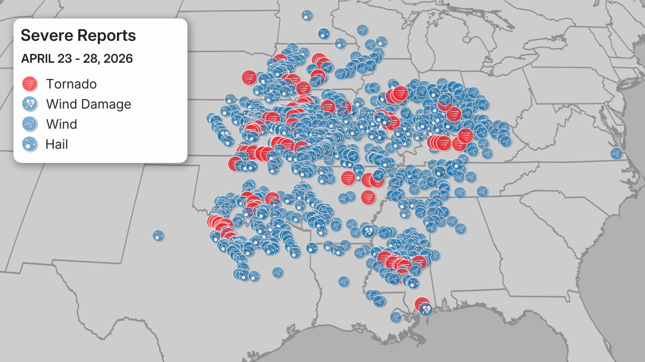 Severe Weather Outbreak Spawns Damaging Tornadoes, Hail, Winds In Plains, Midwest, South