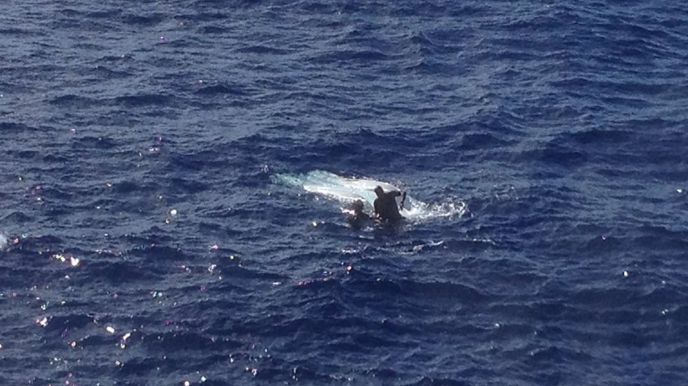Big Fish Capsizes Boat; Fisherman Rescued