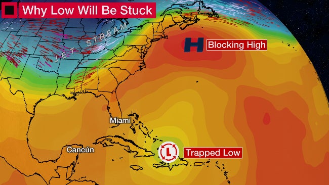 Bahamas tropical development possible Florida Southeast forecast