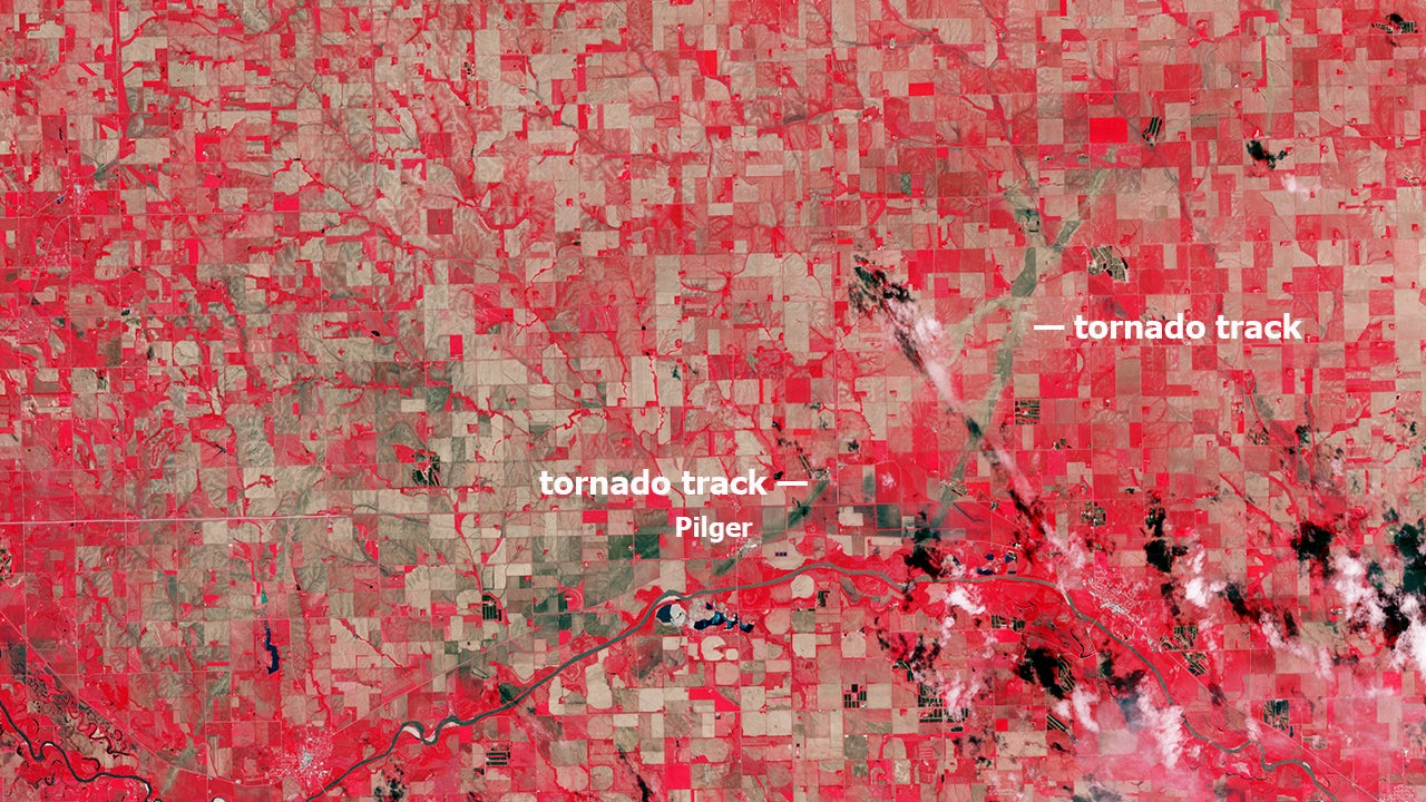 NASA Satellite Image Shows Tornado Destruction in Pilger | The Weather ...