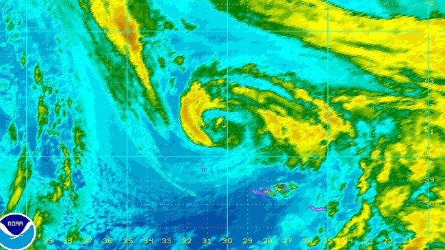 Hurricane Melissa satellite image tracking its path