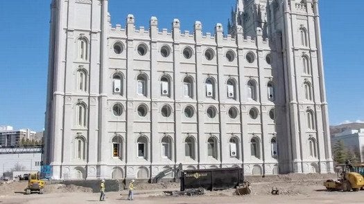 Crews Repairing Mormon Temple Damaged in Utah Earthquake Crews Repairing Mormon Temple Damaged in Utah Earthquake