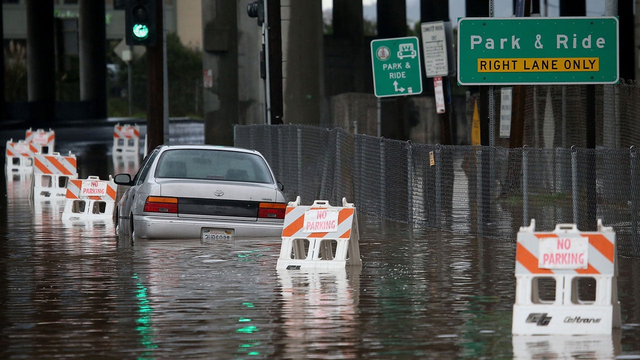 California Rainfall Sinkholes, Mudslides Reported; Flooding Hits San