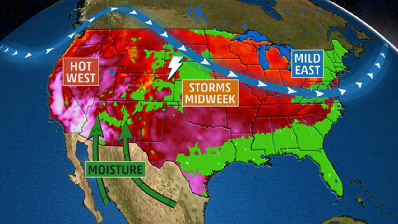 Four Things To Look For This Week: Hot West, Mild East, Stormy Plains, Southwest Monsoon