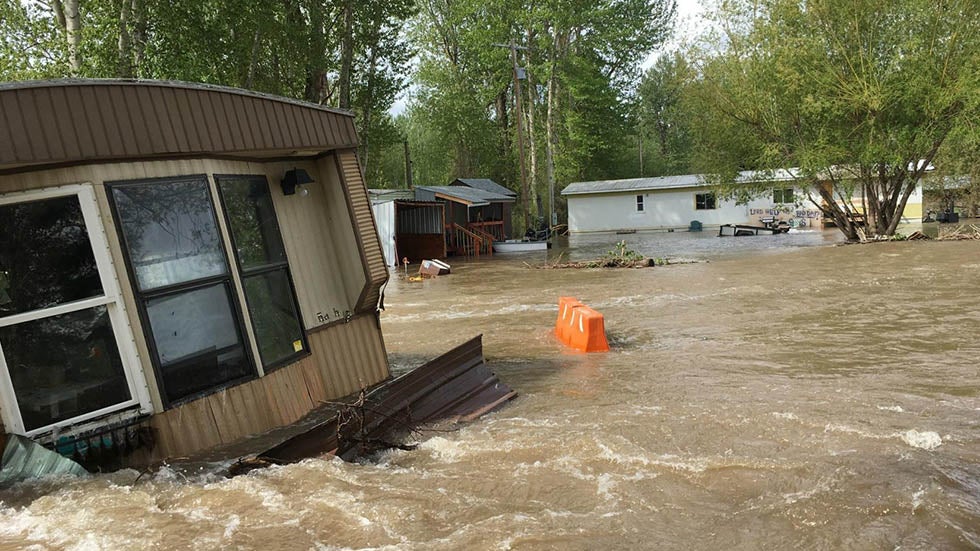 Montana's Clark Fork River Rises to Major Flood Levels; Man Rescued from Floodwaters in Missoula