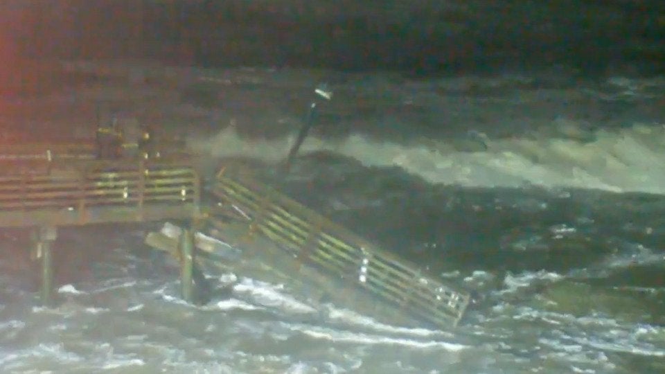 Storm Claims Part of Galveston Pier Videos from The Weather Channel